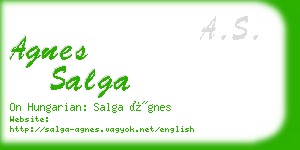 agnes salga business card